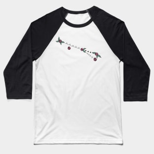 Sagitta (Arrow) Constellation Roses and Hearts Doodle Baseball T-Shirt